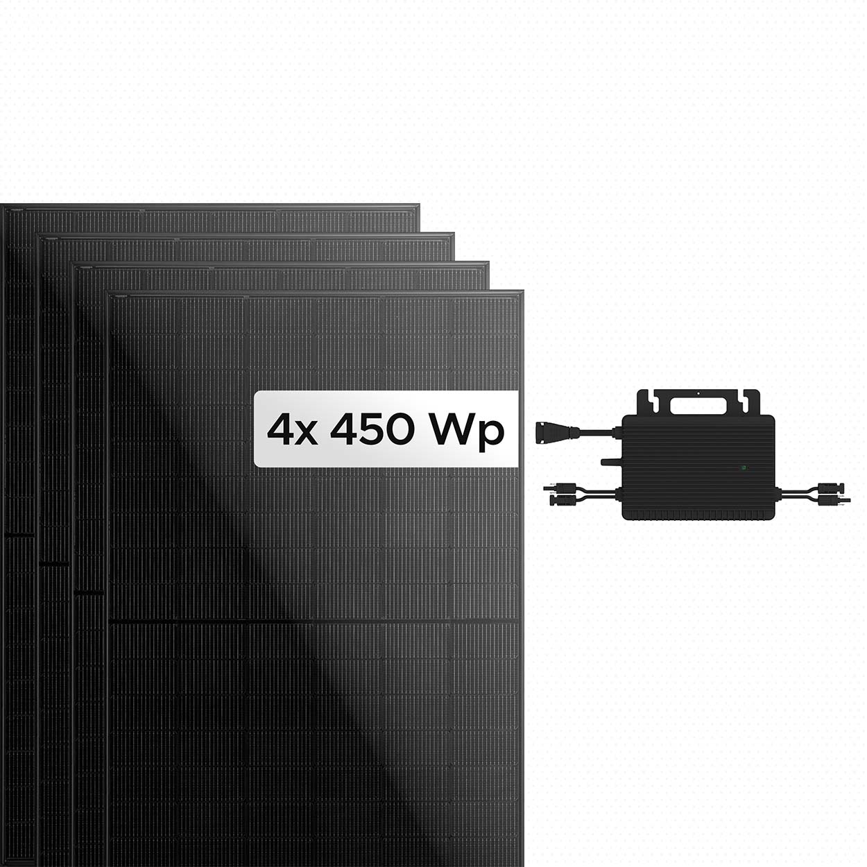 Balkonkraftwerk mit Halterung 800W Welldach
