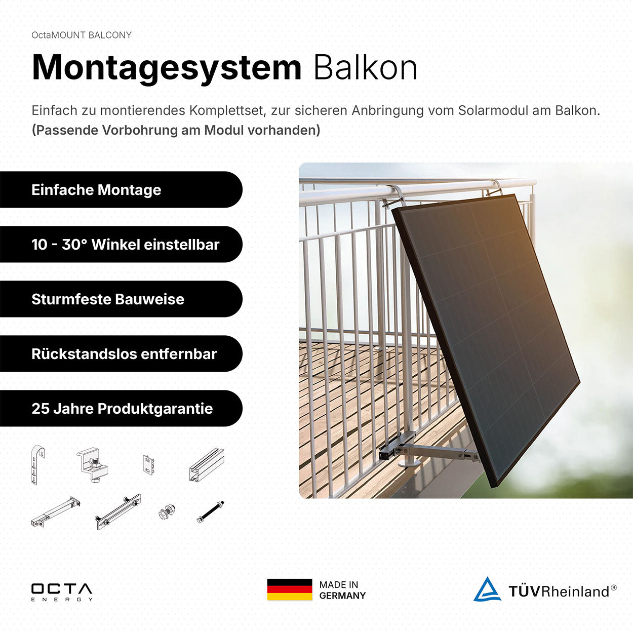 Octa SolarBalcony 4P | 1800 Wp | 1,6 kWh
