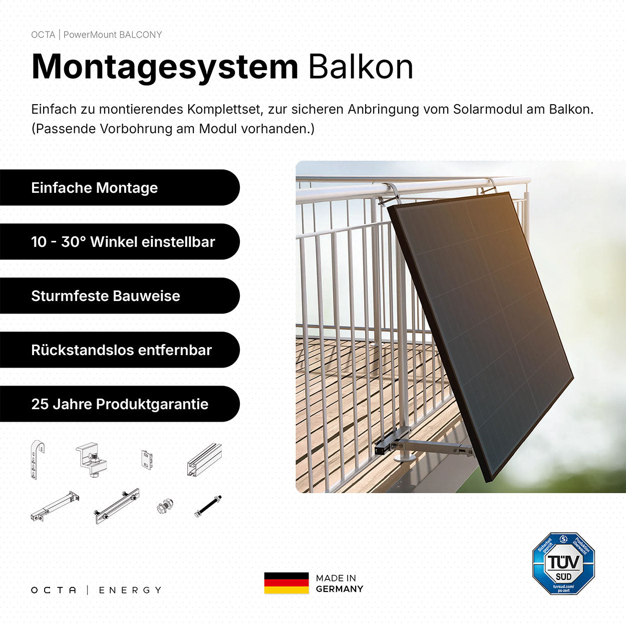 octaBalkonkraftwerk™ | 2000 Wp+ | Balkon
