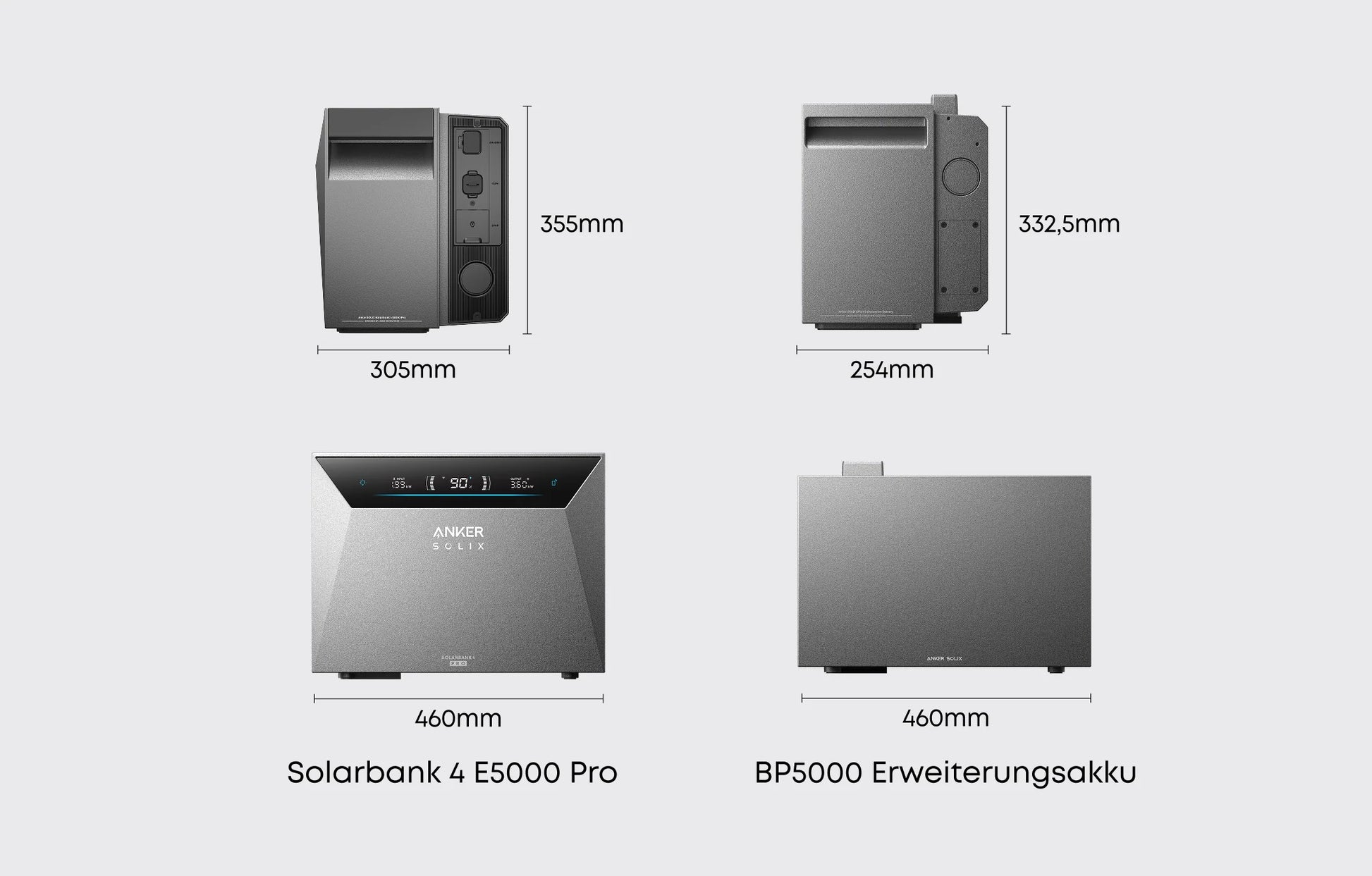 Solarbank 4 Pro Maße-Größe-Länge-höhe-breite