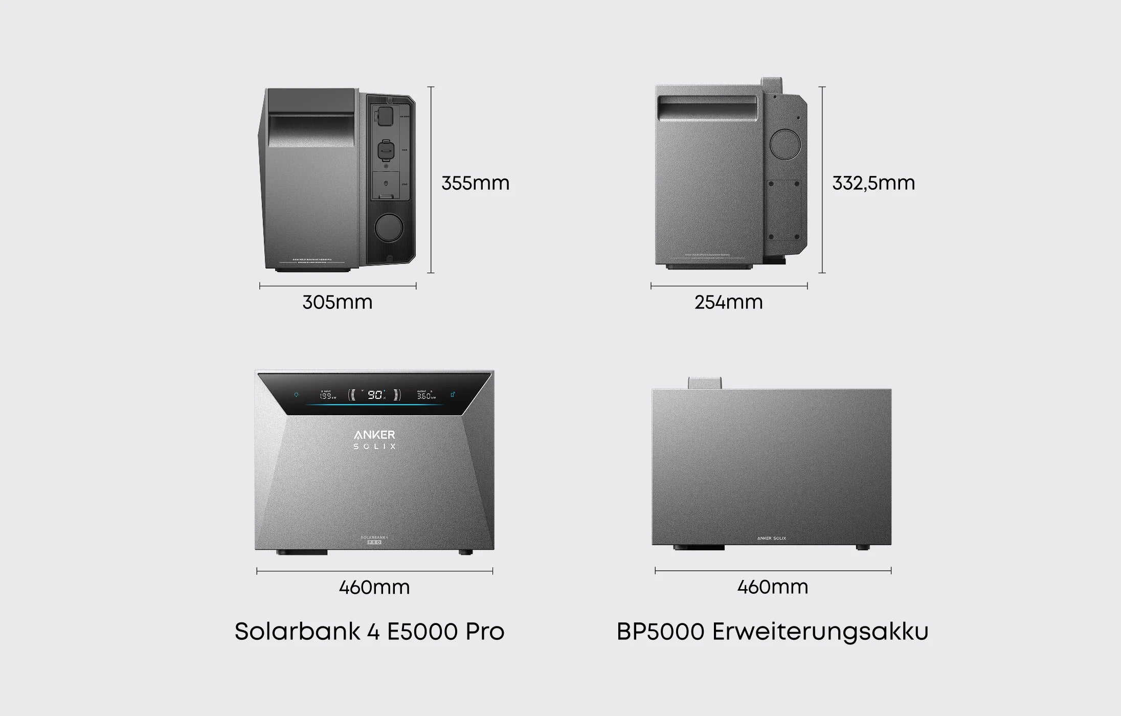 Solarbank 4 Pro Maße-Größe-Länge-höhe-breite