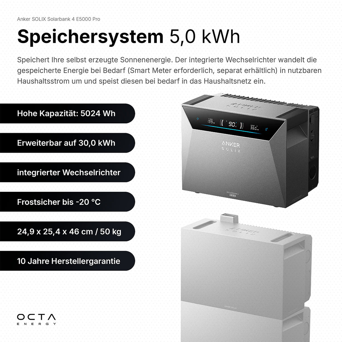 Anker Solarbank 4 E5000 Pro | 5,0 kWh